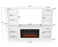 108" Monte Vista White TV Stand Electric Fireplace 8 108" Monte Vista White TV Stand Electric Fireplace -Dimplex Shop monte1