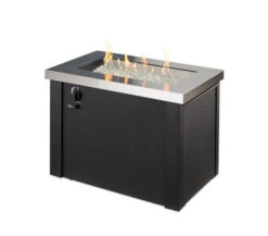 32" Providence Conversational Fire Pit Table With Stainless Steel Top -Dimplex Shop pro 01