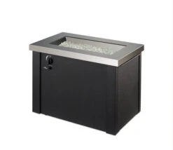 32" Providence Conversational Fire Pit Table With Stainless Steel Top -Dimplex Shop pro1