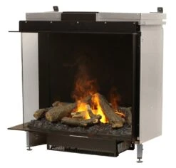 37" Faber E-MatriX Two-Sided Built-in Electric Firebox - Left-facing