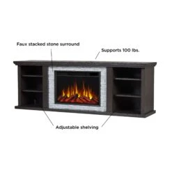 72" Kenai Slim Electric Fireplace TV Stand -Dimplex Shop s6