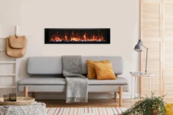 65" Remii Extra Slim Indoor/Outdoor Built-In Electric Fireplace -Dimplex Shop sym20extra20slim20amber