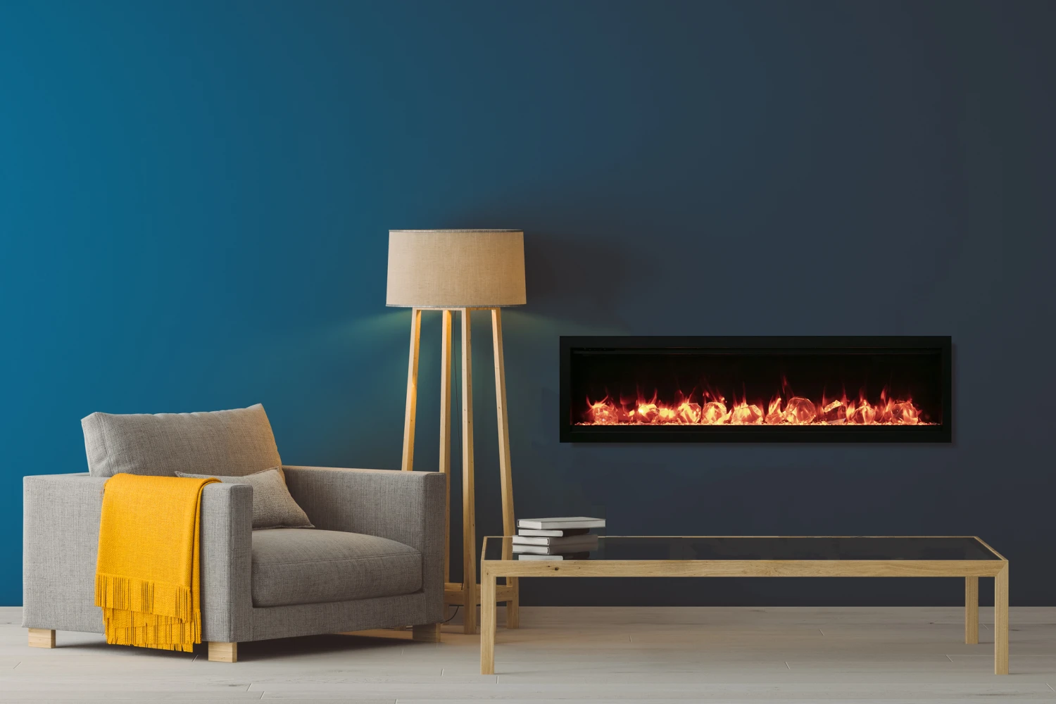 Amantii Symmetry Smart 74" Electric Fireplace 4 Amantii Symmetry Smart 74" Electric Fireplace - Image 4