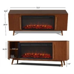 72" Morris Landscape Electric Fireplace TV Stand -Dimplex Shop t2 06