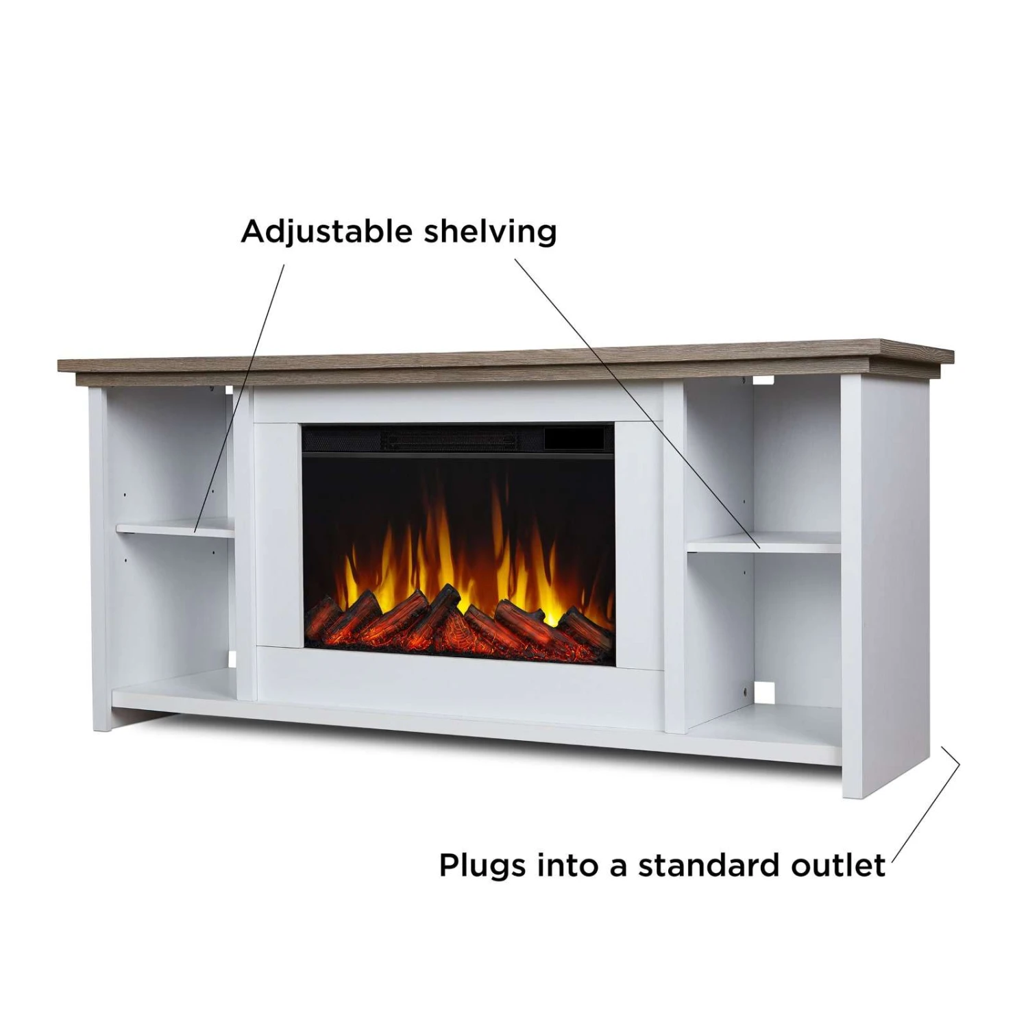 62" Tramore Slim Electric Fireplace TV Stand 6 62" Tramore Slim Electric Fireplace TV Stand - Image 6