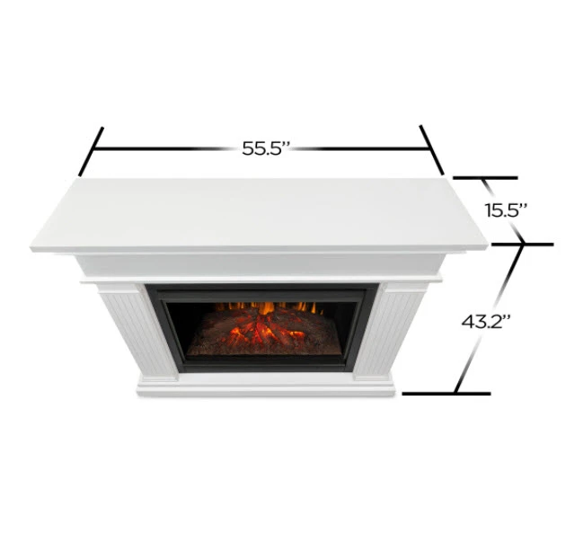 55.5" Centennial Real Flame White Electric Fireplace 7 55.5" Centennial Real Flame White Electric Fireplace - Image 7