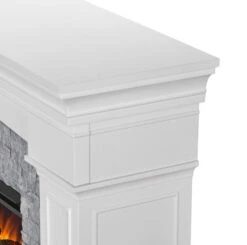 63" Deland Grand Real Flame White Electric Fireplace -Dimplex Shop wh5 01