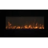 26" Amantii Flush Mount Electric Fireplace W/ Black Glass Surrounding